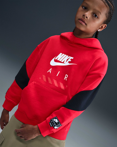 Felpa pullover in fleece con cappuccio
