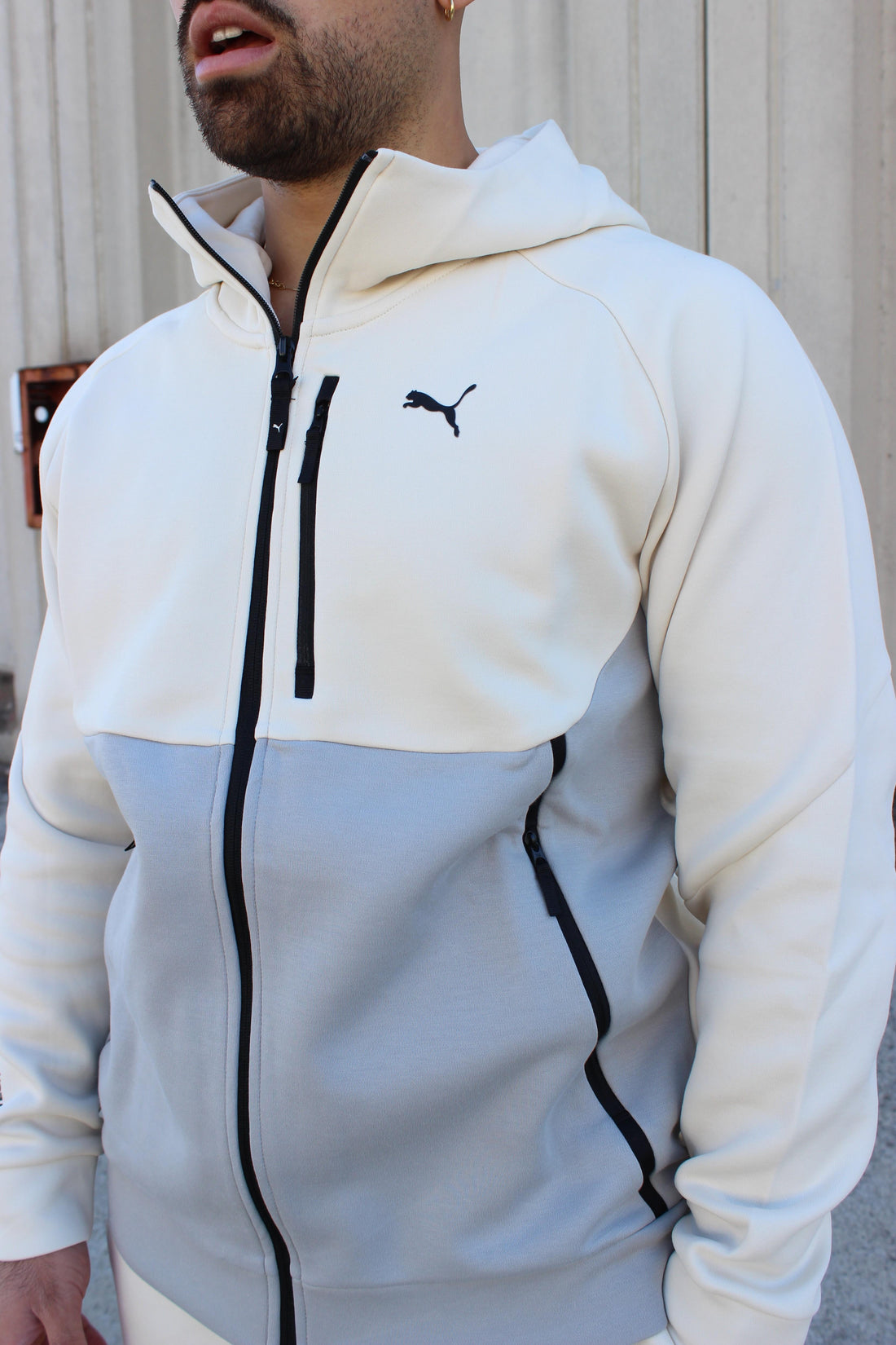 PUMATECH hooded jumpsuit with full zip