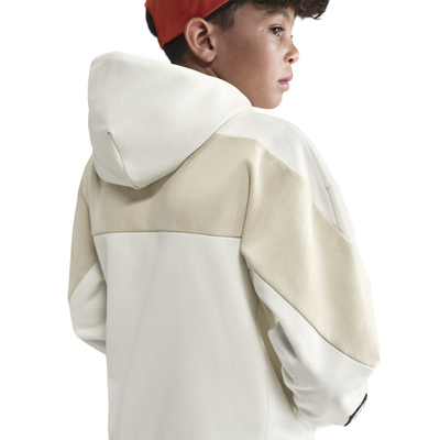 Felpa pullover in fleece con cappuccio