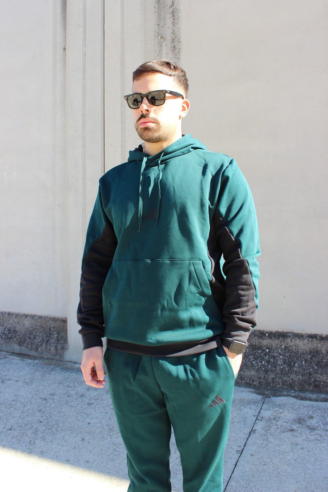 Adidas Tuta da Uomo Fleece Colorblock