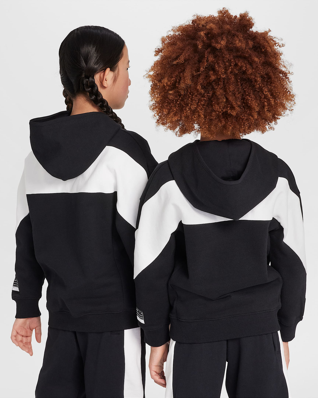 Felpa pullover in fleece con cappuccio
