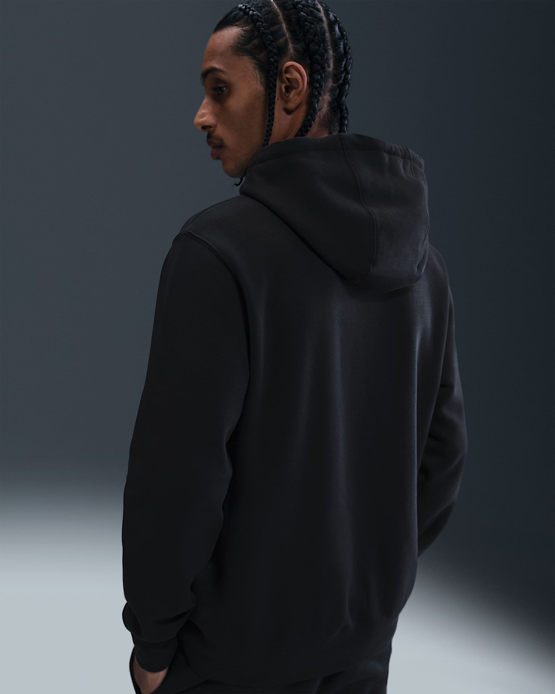 Felpa pullover in fleece con cappuccio